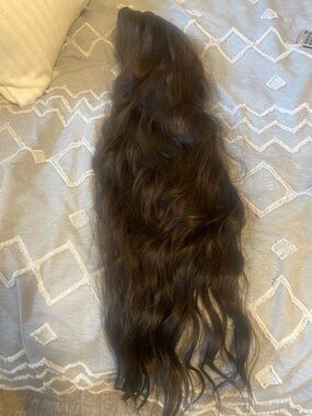 Wavy Clip-In Hair Extension - Natural Dark Brown